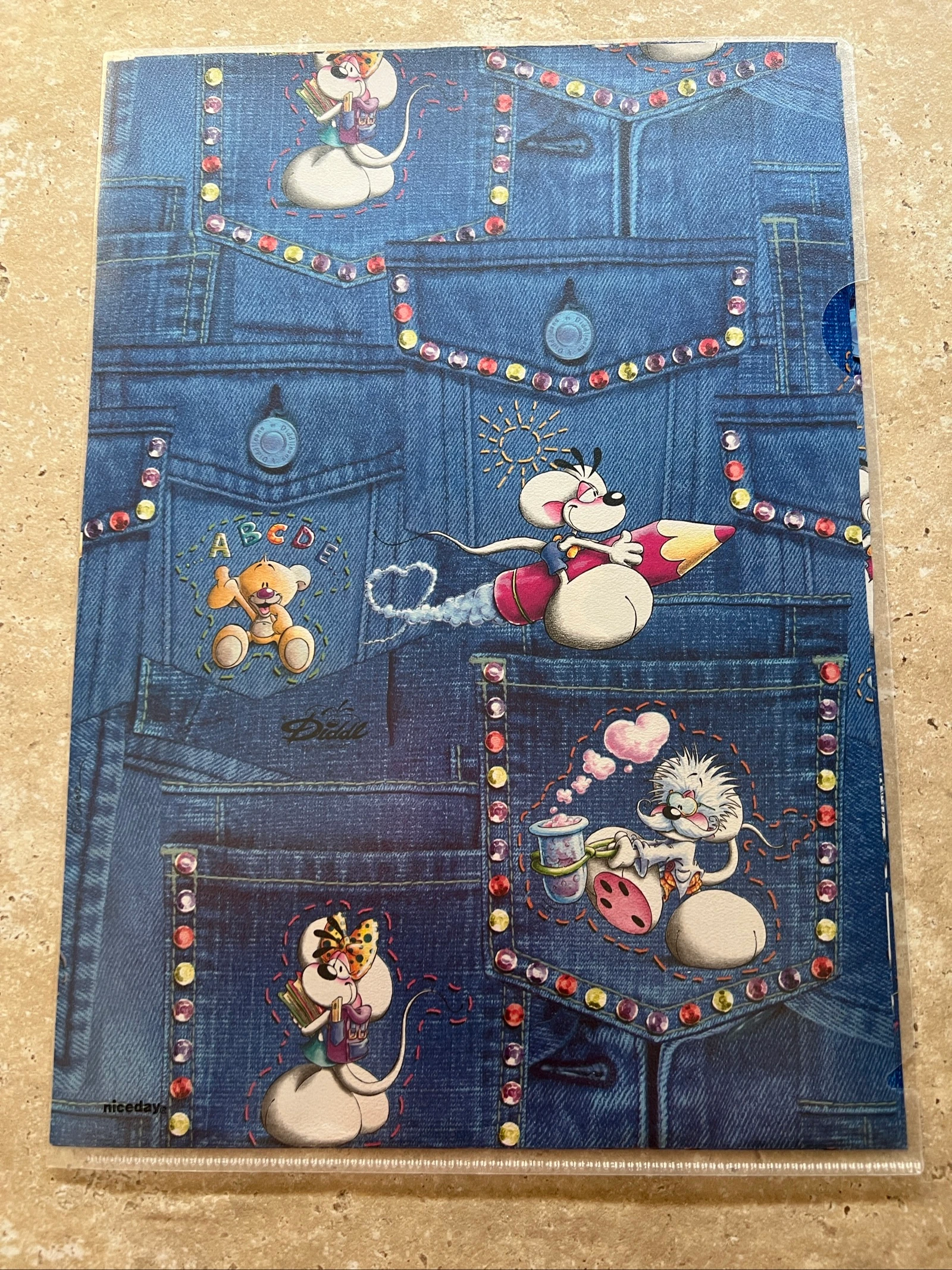 Papier cadeau Diddl format A4 ancien 